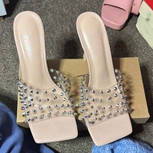 Charlotte Russe Blush Studded Heels